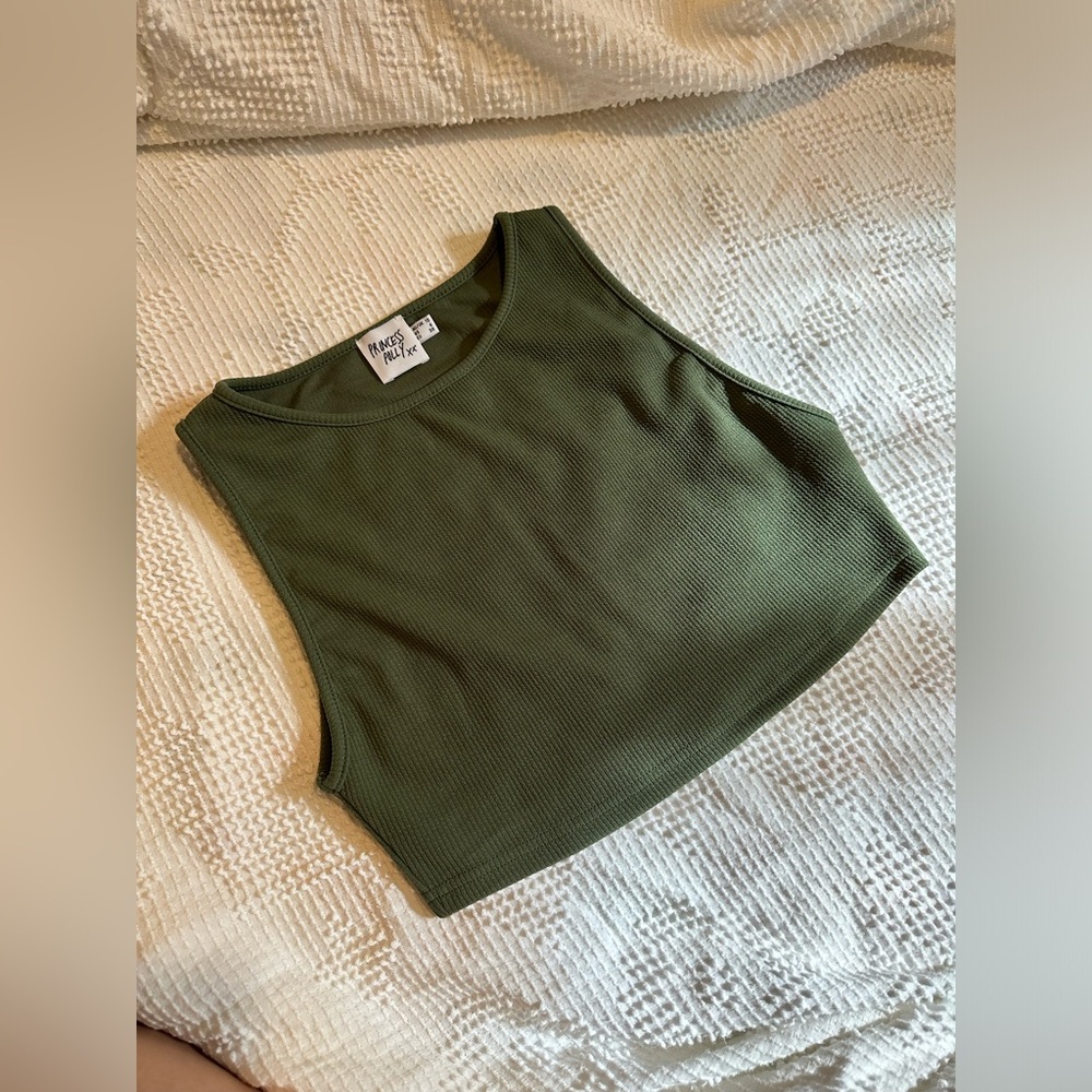 Princess Polly Olive Green Crop Top